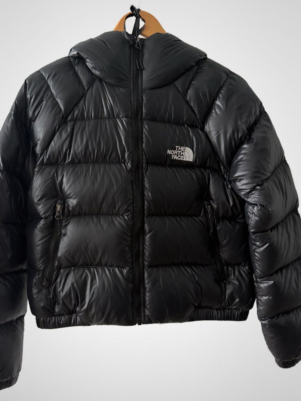 The North Face Women's Hydrenalite Down Hoodie - Black Shine SM - Cropped/Bomber